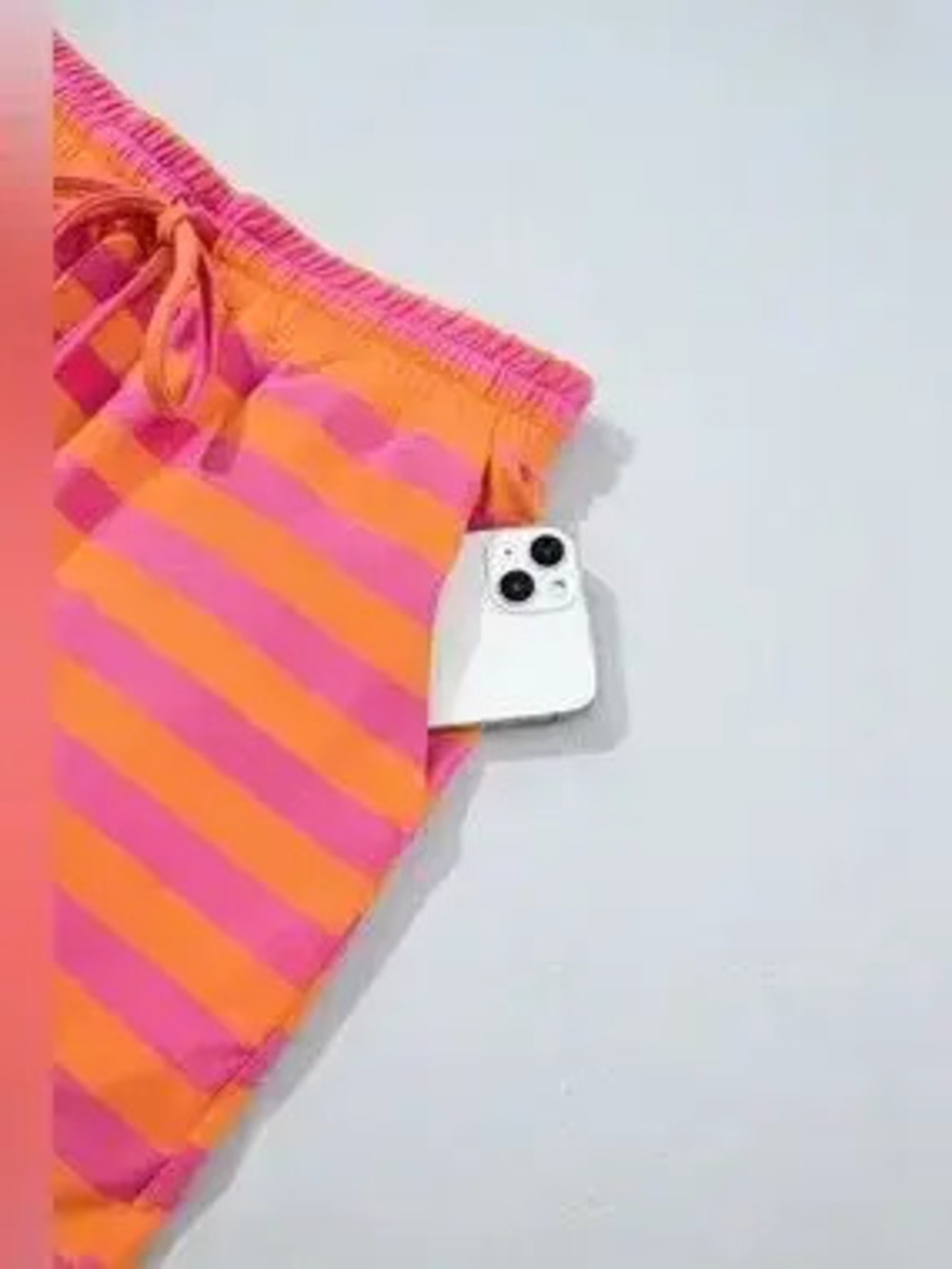 Stripe Color Block Patchwork Mock Neck Pullover Drawstring Mini Skort Set - Picture 9 of 9